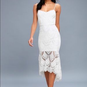 white lace dress